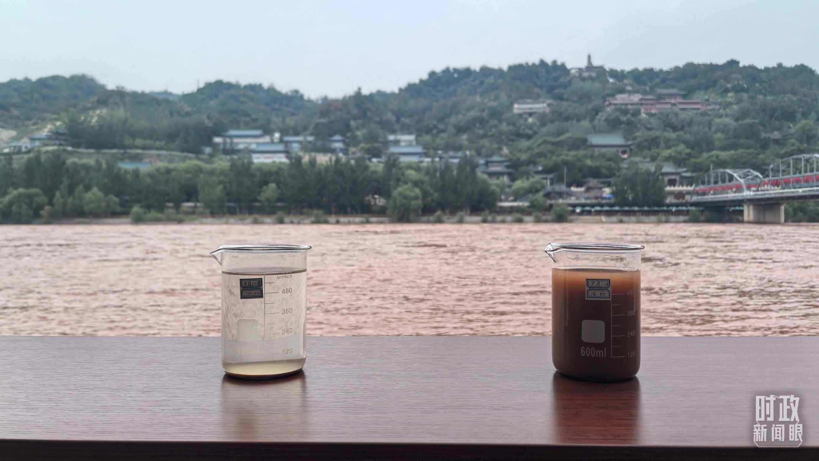 △黃河水質(zhì)監(jiān)測。（總臺(tái)央視記者陸泓宇拍攝）