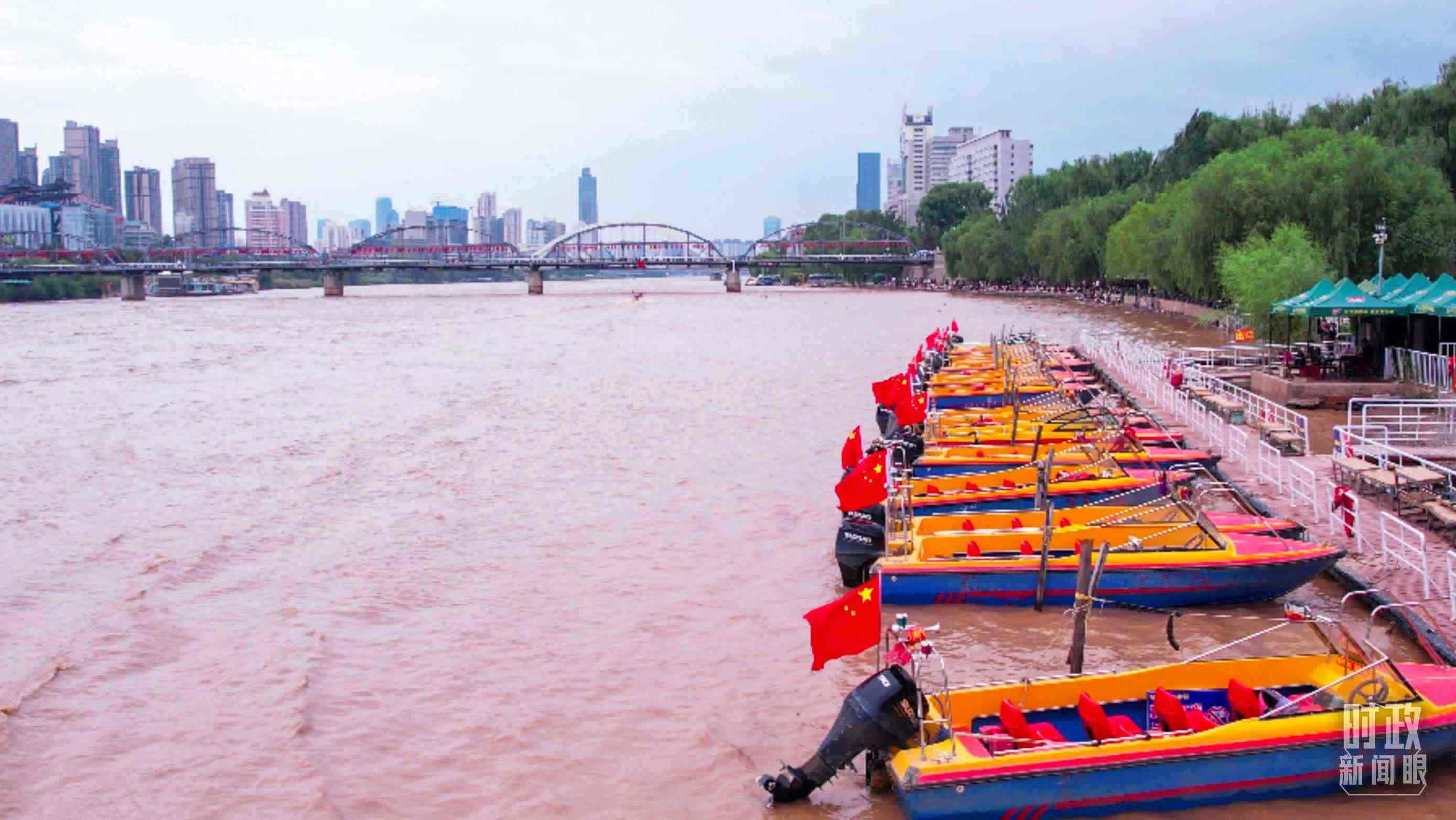 △黃河蘭州段。（總臺(tái)記者張吉瑞拍攝）