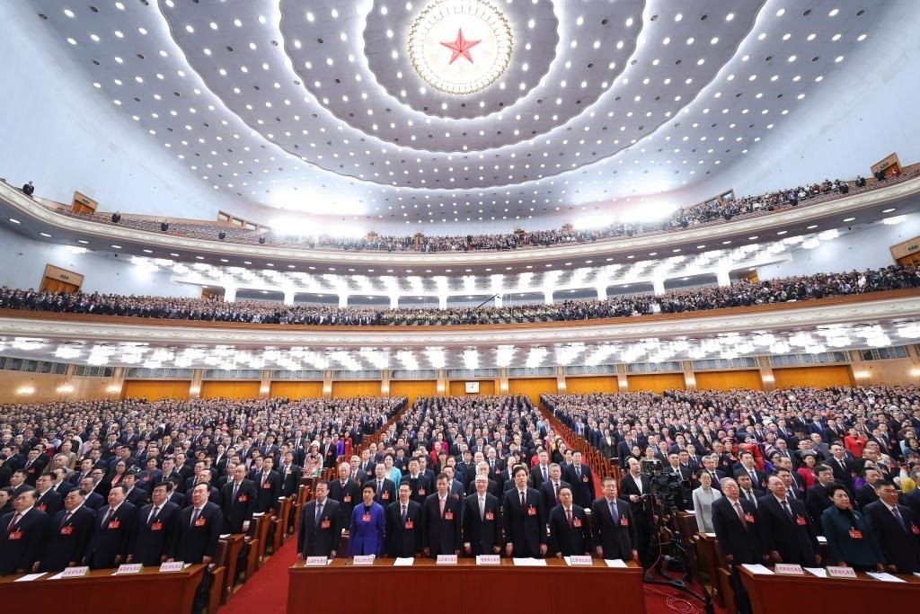 2024年3月5日，第十四屆全國人民代表大會第二次會議在北京人民大會堂開幕。新華社記者 黃敬文 攝
