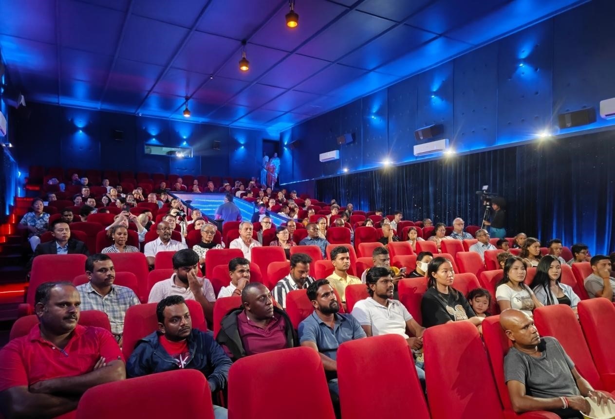 塞舌爾首屆中國電影節(jié)開幕式現(xiàn)場。林育楠 攝