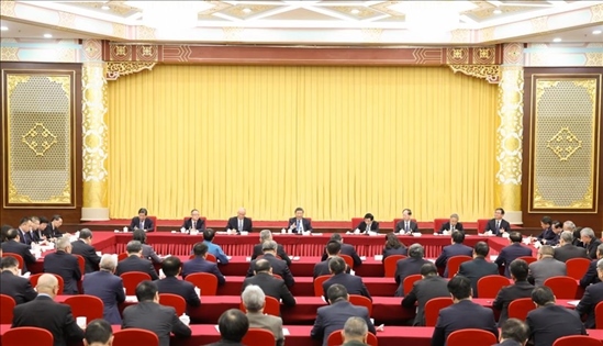 2024年3月6日，中共中央總書記、國家主席、中央軍委主席習近平看望參加全國政協(xié)十四屆二次會議的民革、科技界、環(huán)境資源界委員，并參加聯(lián)組會，聽取意見和建議。新華社記者 黃敬文 攝