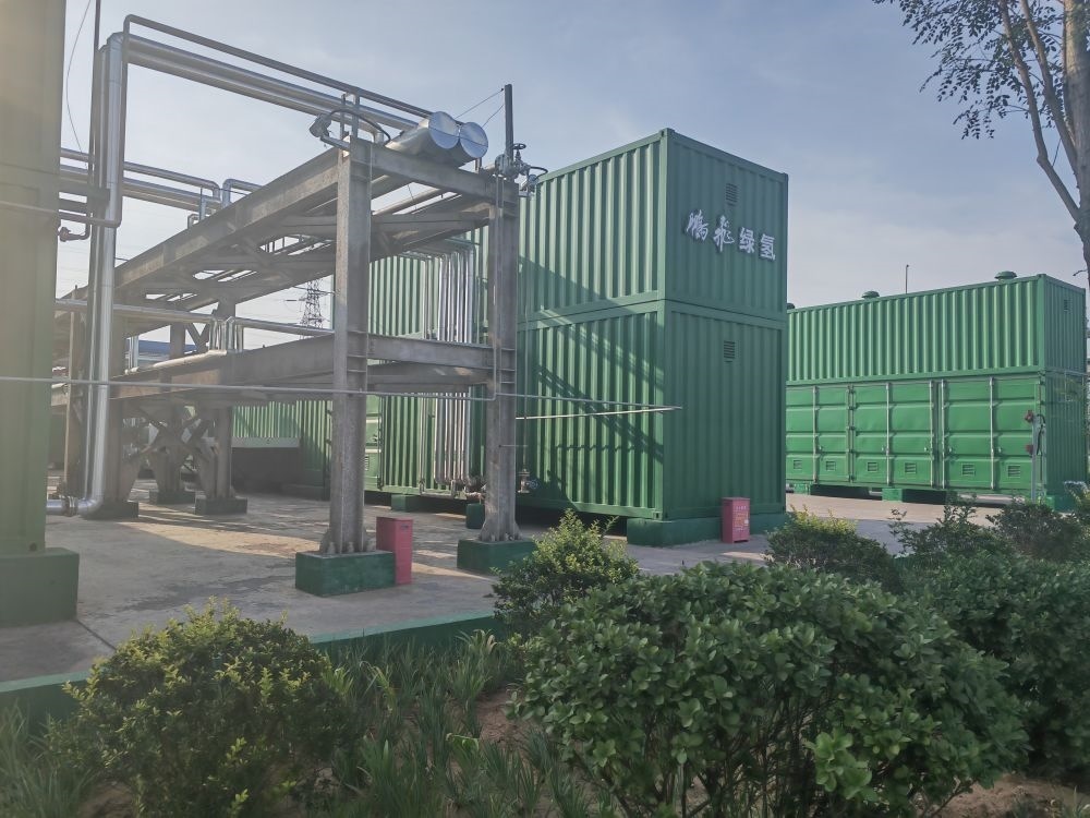 2024年9月4日，位于鵬飛集團的電解水制氫項目。新華社記者 王勁玉 攝