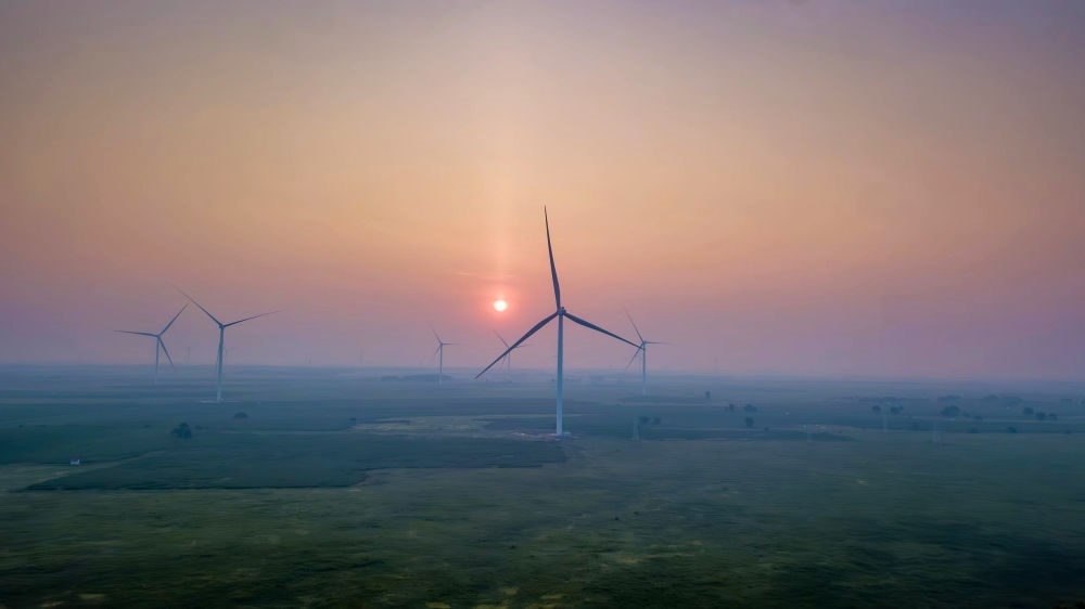 內(nèi)蒙古通遼市238萬千瓦風(fēng)電基地。（受訪者供圖）