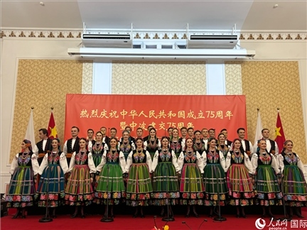 波蘭馬佐夫舍歌舞團(tuán)現(xiàn)場演出。人民網(wǎng)記者 禹麗敏攝