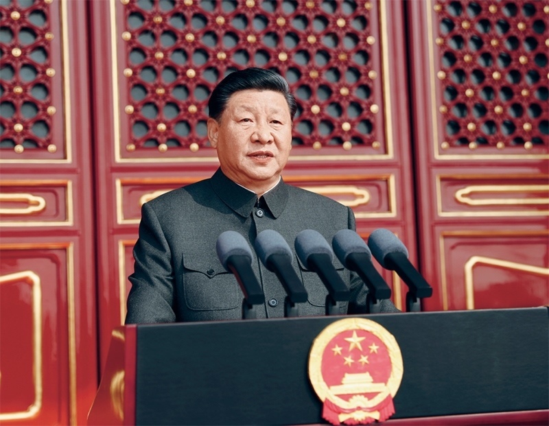 2019年10月1日，慶祝中華人民共和國成立70周年大會在北京天安門廣場隆重舉行。中共中央總書記、國家主席、中央軍委主席習(xí)近平發(fā)表重要講話。 新華社記者 鞠鵬/攝