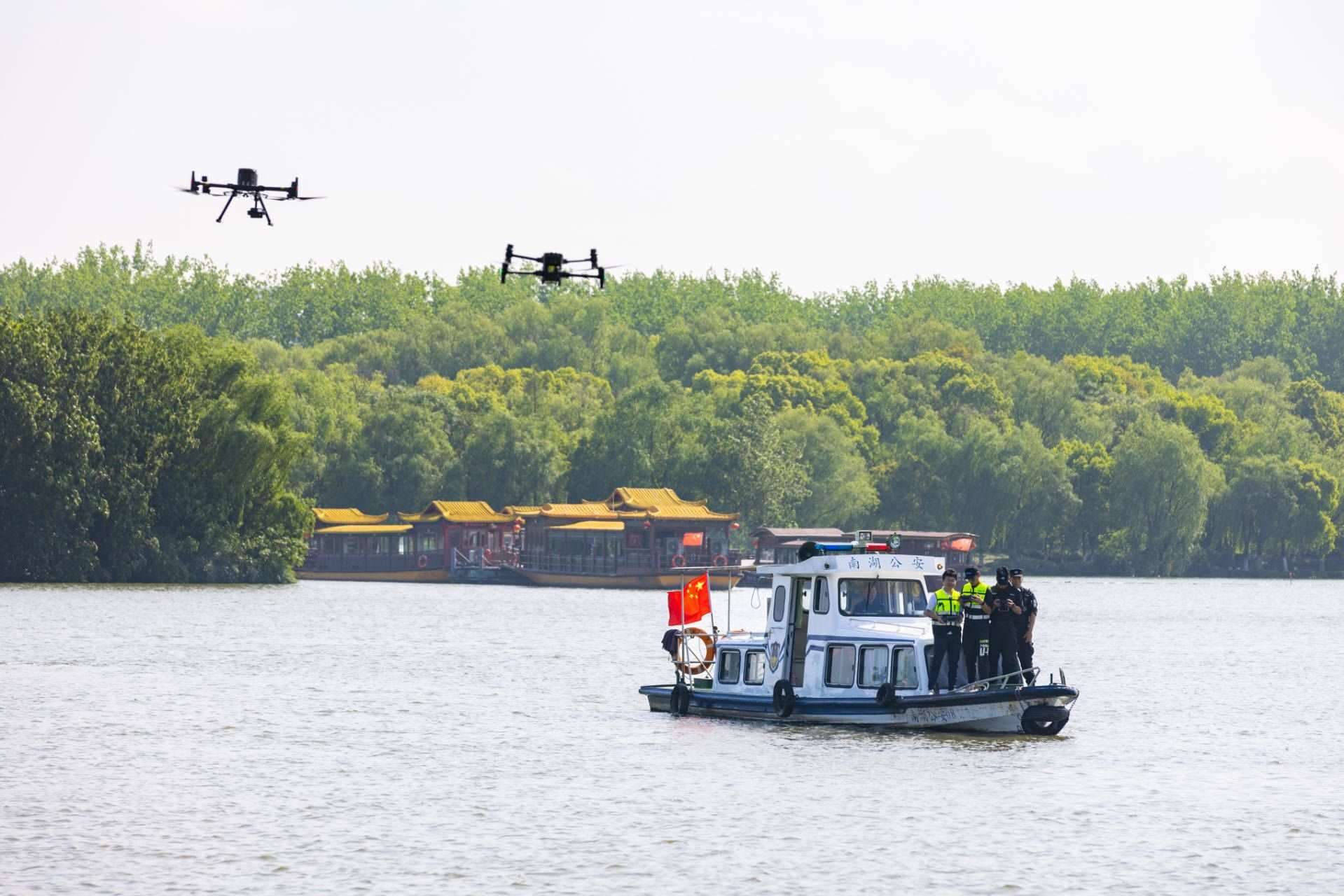 無人機(jī)義警隊(duì)。公安部供圖