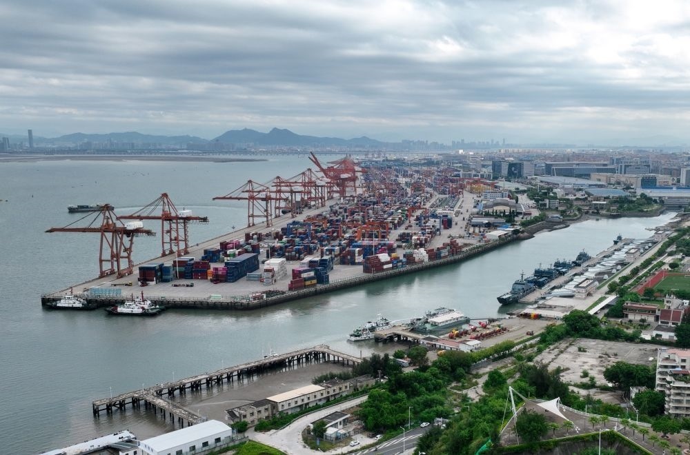 這是中國(guó)（福建）自由貿(mào)易試驗(yàn)區(qū)廈門片區(qū)內(nèi)的廈門海天碼頭（2024年9月4日攝）。