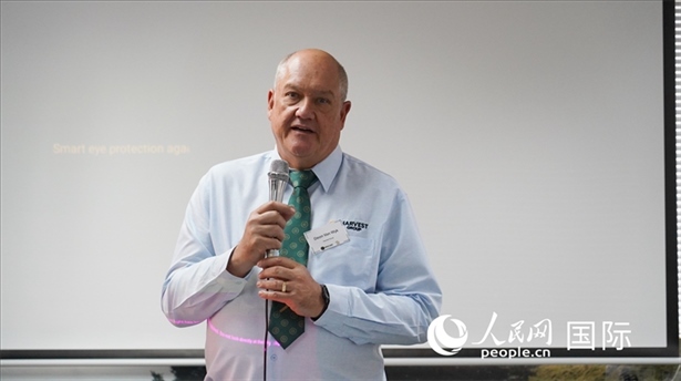 碩豐集團(tuán)市場總監(jiān)迪恩·范·維克發(fā)言。人民網(wǎng) 張茜攝