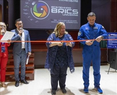 5月29日，“宇宙·金磚國家”圖片巡回展在北京舉辦。 北京俄羅斯文化中心供圖