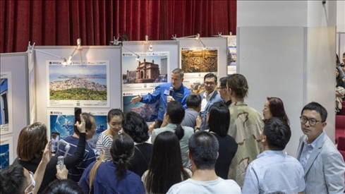 5月29日，“宇宙·金磚國家”圖片巡回展在北京舉辦，活動現(xiàn)場吸引了眾多中國觀眾。北京俄羅斯文化中心供圖