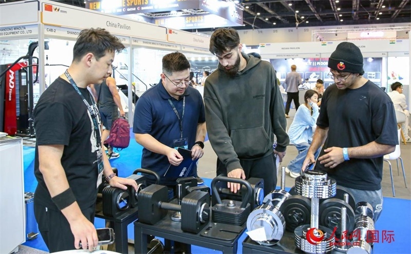 中國展臺(tái)一角。人民網(wǎng)中東中心分社塔里克·易卜拉欣攝