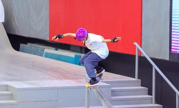 崔宸曦在比賽中。賽事組委會供圖