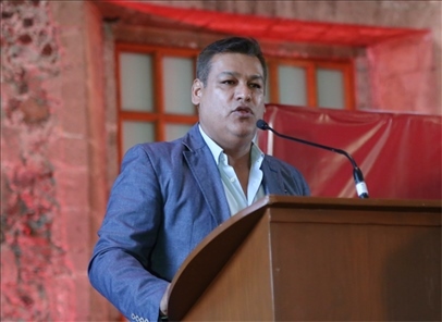 阿爾貝托·維拉致辭。主辦方供圖