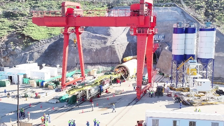 項(xiàng)目步進(jìn)現(xiàn)場(chǎng)。中水電十一局供圖