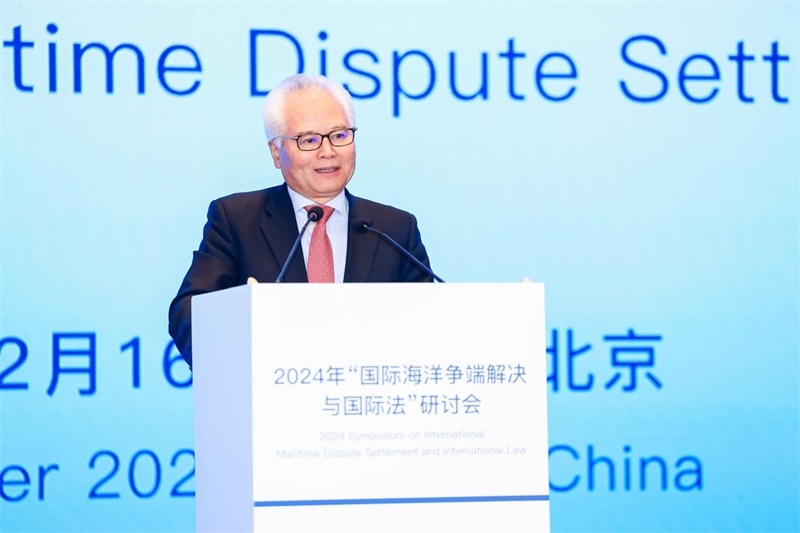 華陽(yáng)海洋研究中心理事長(zhǎng)、中國(guó)南海研究院學(xué)術(shù)委員會(huì)主席吳士存在開幕式致歡迎辭。華陽(yáng)海洋研究中心供圖