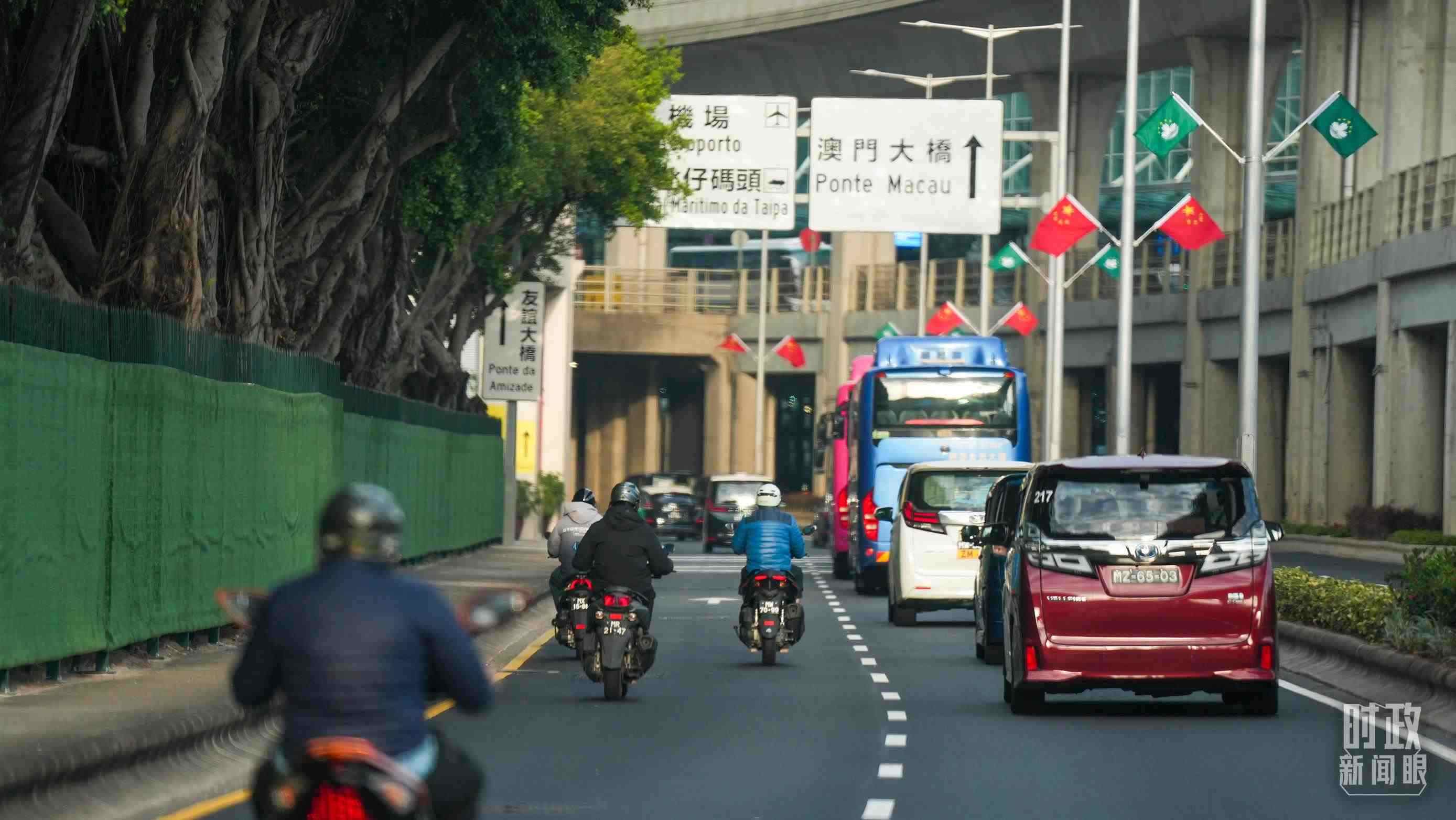 △澳門街頭。（總臺記者李晉拍攝）
