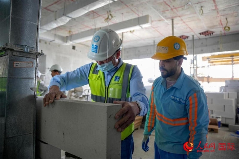 砌墻。人民網塔里克·易卜拉欣攝