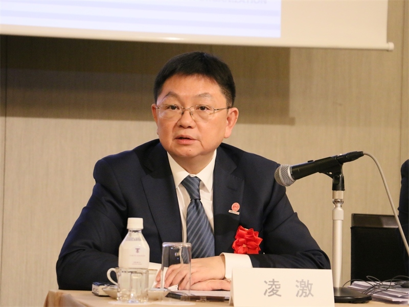 商務(wù)部副部長兼國際貿(mào)易談判副代表凌激致辭。人民網(wǎng) 許可攝