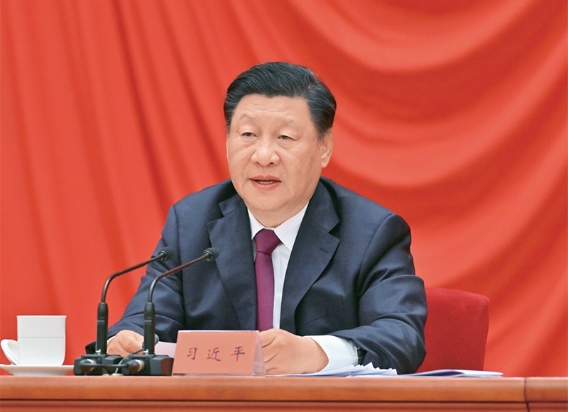 2022年5月10日，慶祝中國共產主義青年團成立100周年大會在北京人民大會堂隆重舉行。中共中央總書記、國家主席、中央軍委主席習近平在大會上發(fā)表重要講話。 新華社記者 岳月偉/攝