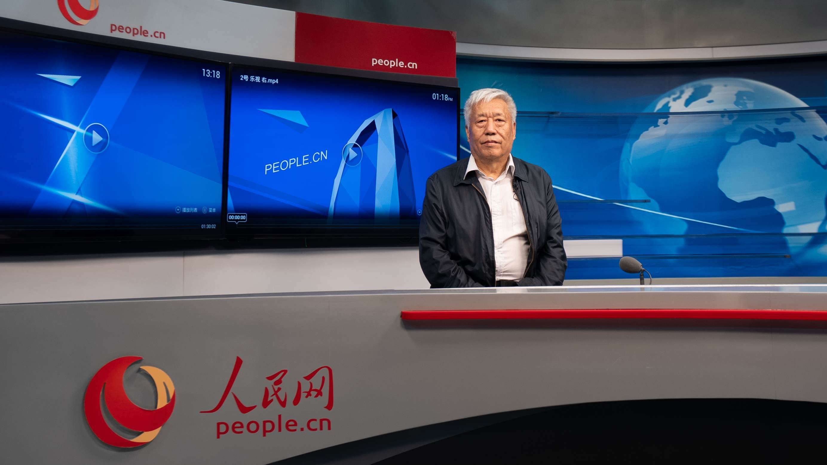 中國(guó)地震局地球物理研究所原副所長(zhǎng)、研究員高孟潭作客人民網(wǎng)。人民網(wǎng)記者 葛泰佚攝