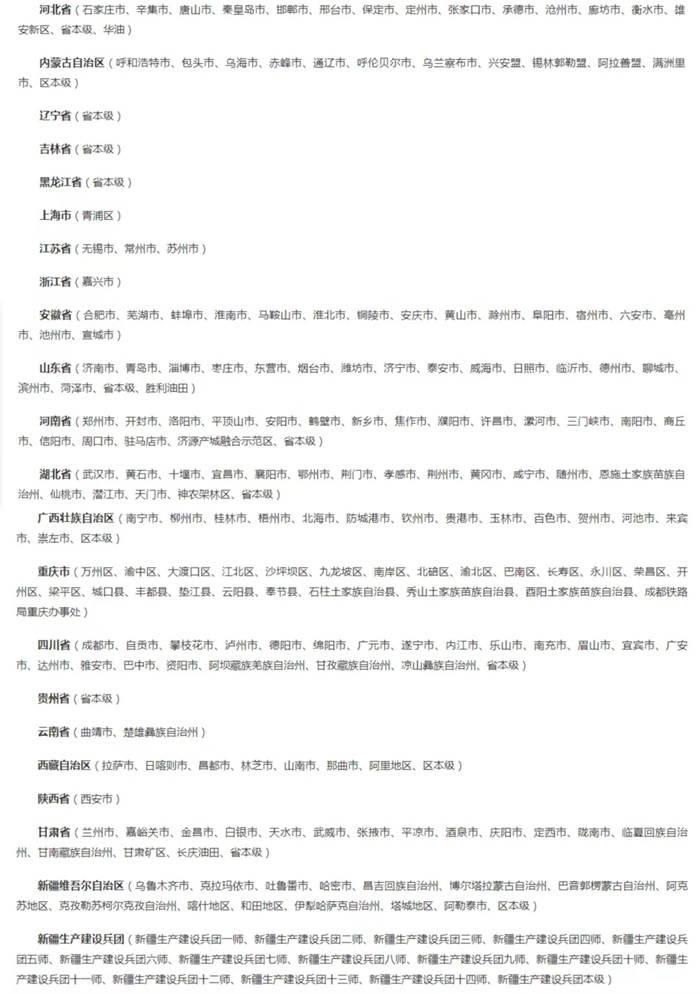 截至5月8日已開通醫(yī)保個賬跨省共濟的統(tǒng)籌區(qū)。（國家醫(yī)保局官網(wǎng)截圖）