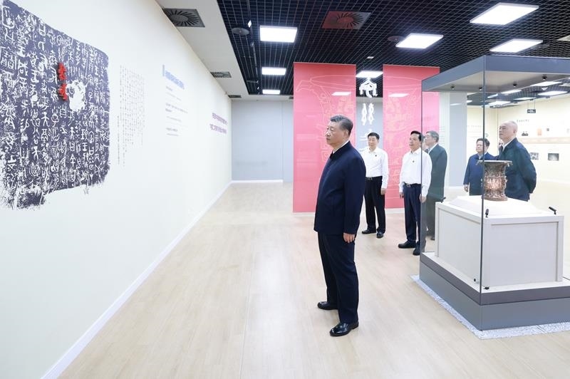 △2024年9月10日，習(xí)近平總書記來到陜西寶雞市參觀寶雞青銅器博物院。