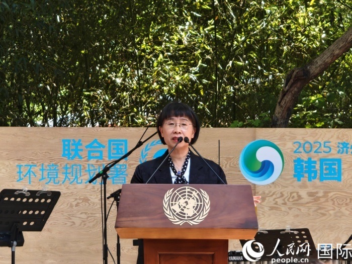 周國梅致辭。人民網(wǎng)記者 李明攝